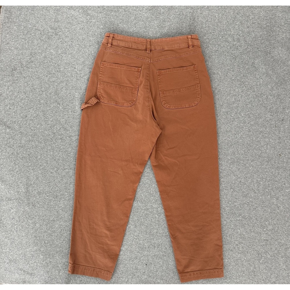 Marine Layer Pants Womens 10 Rust Carpenter Tapered Cropped Utility Twill - Picture 6 of 9